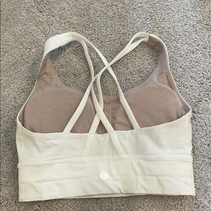 Lululemon long line sports bra white